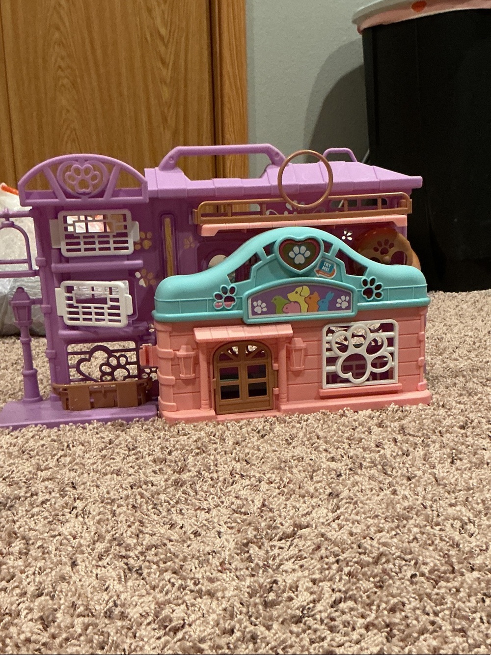 Kids Pet Playhouse Pretend Play Set - Pink, Purple & Teal
